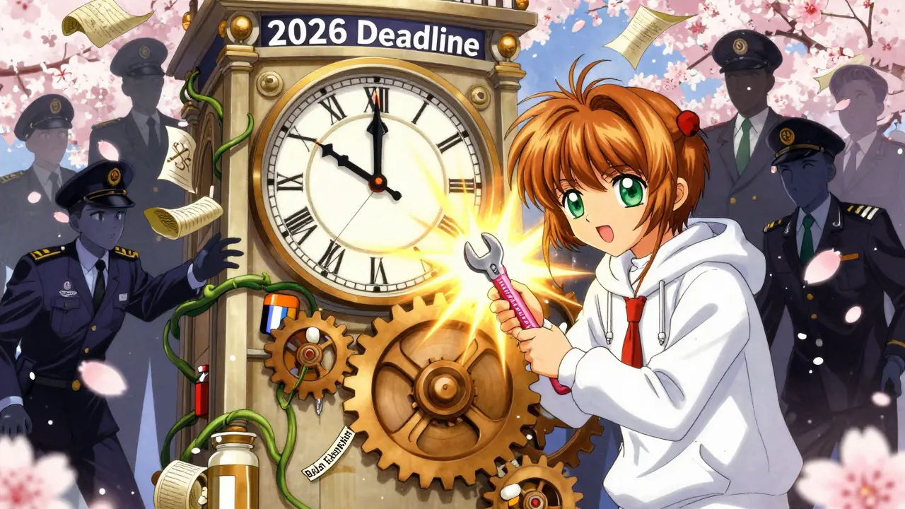 A young manufacturer repairs a clocktower of XML gears as national regulators try to stop them.